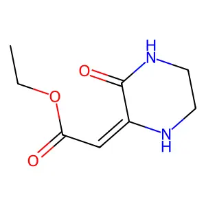 ethyl (2Z)-(3-oxopiperazin-2-ylidene)ethanoate structure