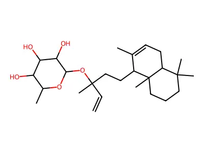 Labdane diterpene, alpha-L-deoxyidopyranose structure