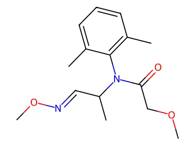 N-(2,6-dimethylphenyl)-2-methoxy-N-[1-(methoxyimino)propan-2-yl]acetamide structure