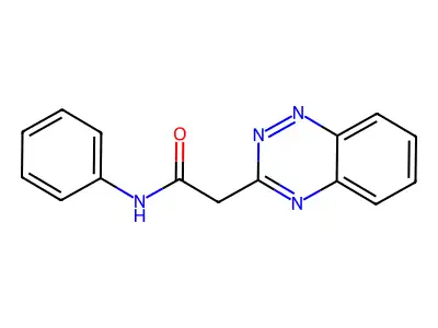1,2,4-Benzotriazine-3-acetamide, N-phenyl- structure
