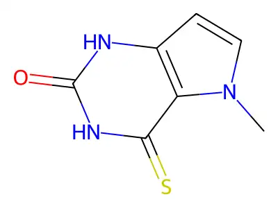 4-Mercapto-5-methyl-5H-pyrrolo(3,2-d)pyrimidin-2-ol structure