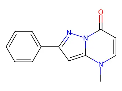 Pyrazolo(1,5-a)pyrimidin-7(4H)-one, 4-methyl-2-phenyl- structure