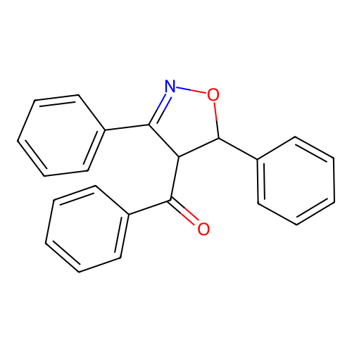 Methanone, (4,5-dihydro-3,5-diphenyl-4-isoxazolyl)phenyl- structure