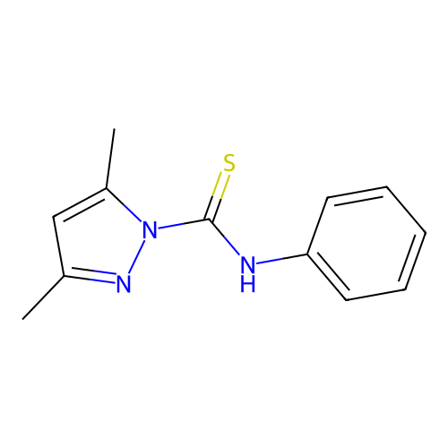 (3,5-Dimethylpyrazolyl)(phenylamino)methane-1-thione structure