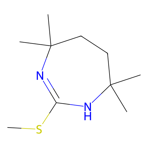4,4,7,7-tetramethyl-2-methylsulfanyl-5,6-dihydro-1H-1,3-diazepine structure