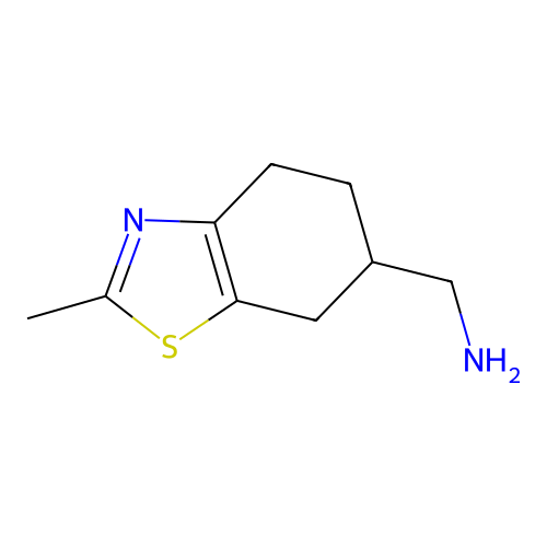 (2-Methyl-4,5,6,7-tetrahydro-1,3-benzothiazol-6-yl)methanamine structure