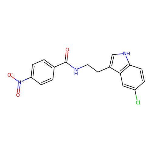 N-[2-(5-chloro-1H-indol-3-yl)ethyl]-4-nitrobenzamide structure