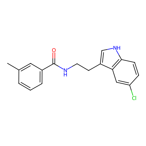 N-[2-(5-chloro-1H-indol-3-yl)ethyl]-3-methylbenzamide structure