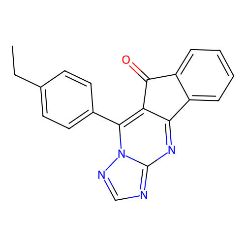 10-(4-ethylphenyl)-9H-indeno[1,2-d][1,2,4]triazolo[1,5-a]pyrimidin-9-one structure