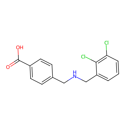 4-{[(2,3-Dichlorobenzyl)amino]methyl}benzoic acid structure