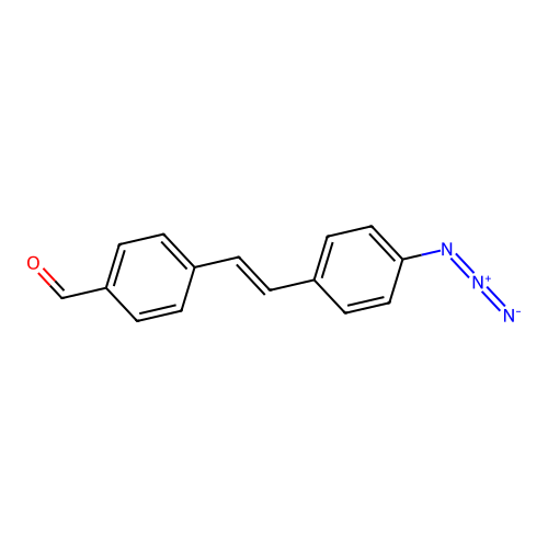 4-[2-(4-Azidophenyl)ethenyl]benzaldehyde structure