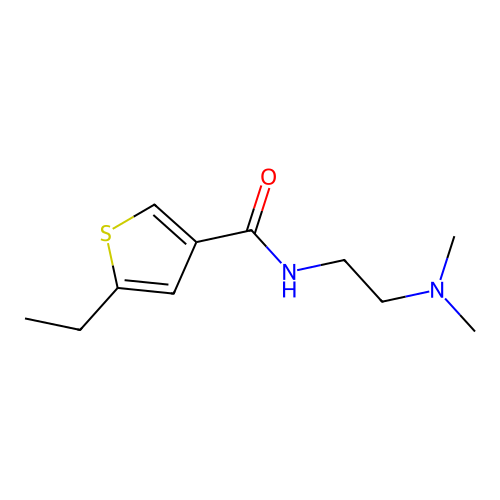 N-[2-(dimethylamino)ethyl]-5-ethyl-3-thiophenecarboxamide structure