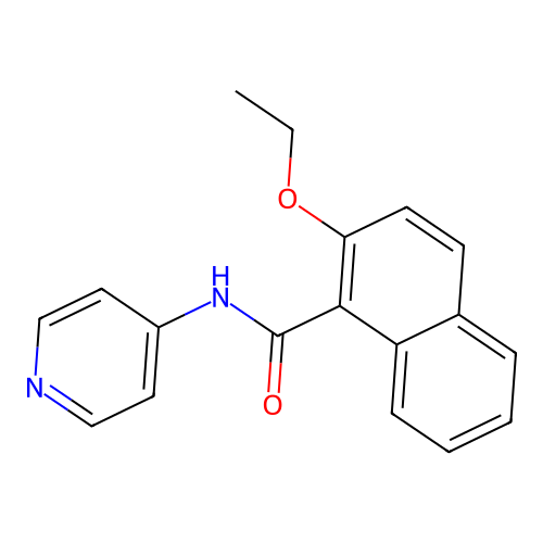 2-ethoxy-N-(4-pyridinyl)-1-naphthamide structure