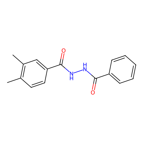 3,4-dimethyl-N'-(phenylcarbonyl)benzohydrazide structure
