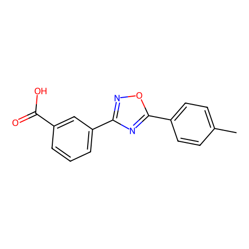 3-[5-(4-Methylphenyl)-1,2,4-oxadiazol-3-yl]benzoic acid structure
