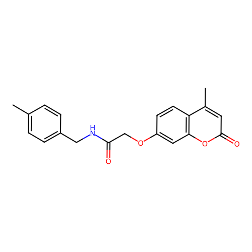 2-((4-methyl-2-oxo-2H-chromen-7-yl)oxy)-N-(4-methylbenzyl)acetamide structure
