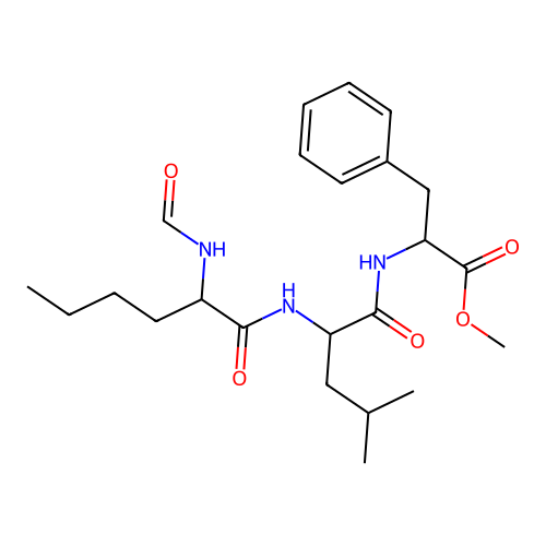 N-Formyl-norleucyl-leucyl-phenylalanyl-methylester structure