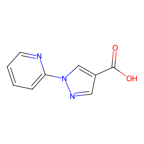 1-(pyridin-2-yl)-1H-pyrazole-4-carboxylic acid structure