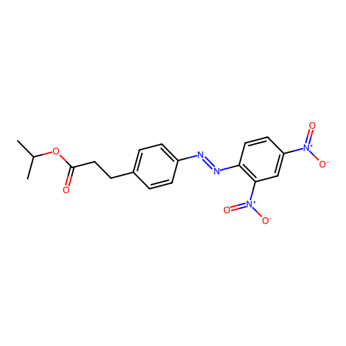 Benzenepropanoic acid, 4-[(2,4-dinitrophenyl)azo]-, 1-methylethyl ester structure