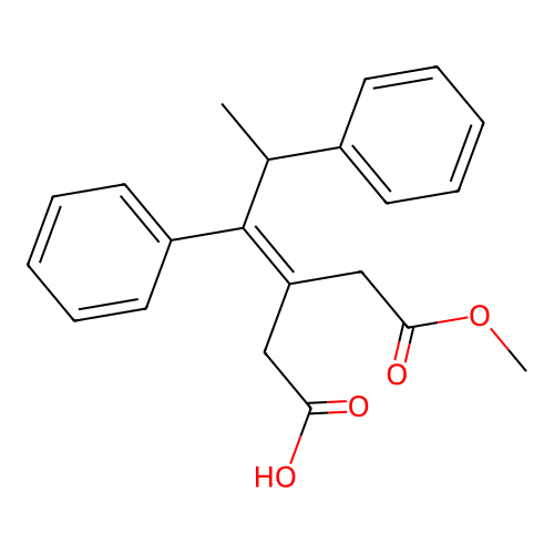 3-(2-Methoxy-2-oxoethyl)-4,5-diphenylhex-3-enoic acid structure