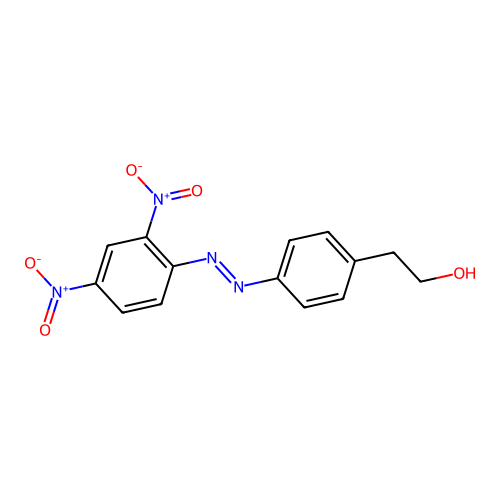 Benzeneethanol, 4-[(2,4-dinitrophenyl)azo]- structure