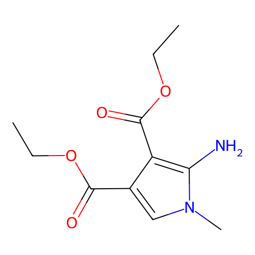 2-Amino-3,4-dicarbethoxy-1-methylpyrrole structure