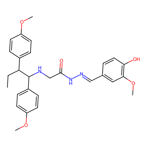 2-[1,2-bis(4-methoxyphenyl)butylamino]-N'-[(E)-(3-methoxy-4- structure