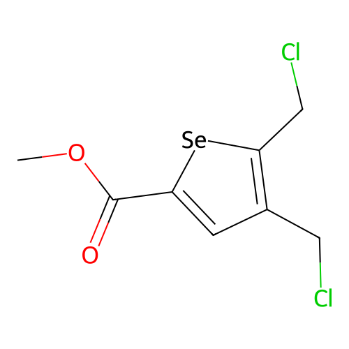 Methyl 4,5-bis(chloromethyl)selenophene-2-carboxylate structure