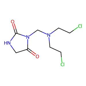 Hydantoin, 3-(bis(2-chloroethyl)aminomethyl)- structure