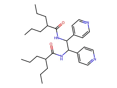 Pentanamide, N,N'-(1,2-di-4-pyridinyl-1,2-ethanediyl)bis(2-propyl- structure