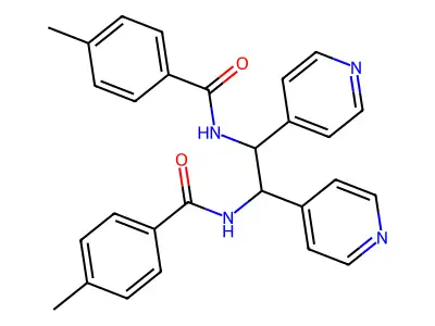 Benzamide, N,N'-(1,2-di-4-pyridinyl-1,2-ethanediyl)bis(4-methyl- structure