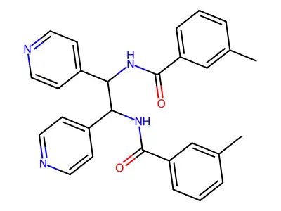 Benzamide, N,N'-(1,2-di-4-pyridinyl-1,2-ethanediyl)bis(3-methyl- structure