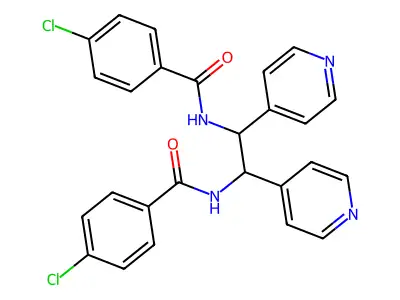 Benzamide, N,N'-(1,2-di-4-pyridinyl-1,2-ethanediyl)bis(4-chloro- structure