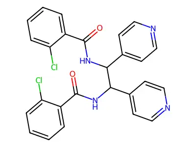 Benzamide, N,N'-(1,2-di-4-pyridinyl-1,2-ethanediyl)bis(2-chloro- structure