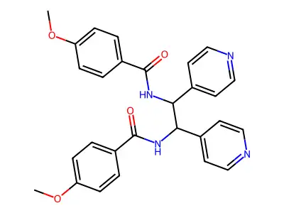 Benzamide, N,N'-(1,2-di-4-pyridinyl-1,2-ethanediyl)bis(4-methoxy- structure