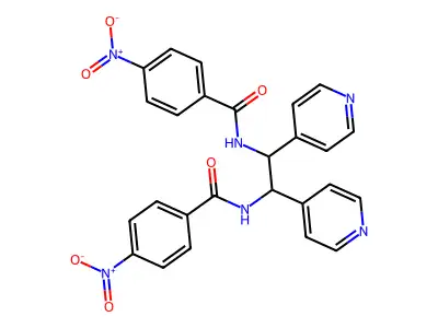 Benzamide, N,N'-(1,2-di-4-pyridinyl-1,2-ethanediyl)bis(4-nitro- structure