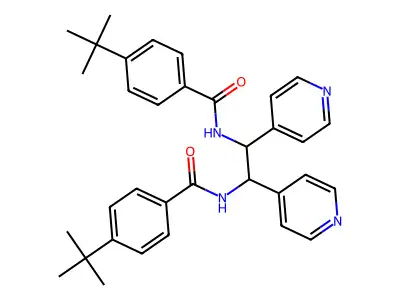 Benzamide, N,N'-(1,2-di-4-pyridinyl-1,2-ethanediyl)bis(4-(1,1-dimethylethyl)- structure