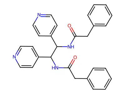 Benzeneacetamide, N,N'-(1,2-di-4-pyridinyl-1,2-ethanediyl)bis- structure