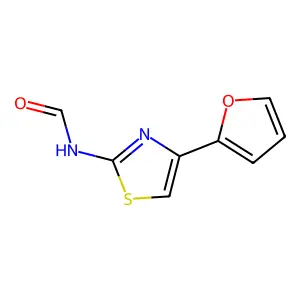 N-(4-(2-furyl)-2-thiazolyl)formamide structure