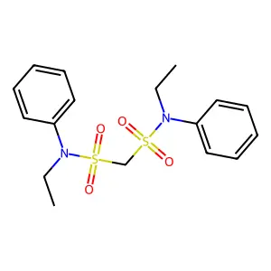N,N'-diethyl-N,N'-diphenylmethanedisulfonamide structure