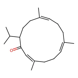 3,7,11-trimethyl-14-2,6,10-cyclotetradecatrien-1-one structure