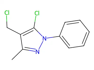 5-chloro-4-(chloromethyl)-3-methyl-1-phenyl-1H-pyrazole structure