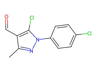 5-Chloro-1-(4-chlorophenyl)-3-methyl-1H-pyrazole-4-carboxaldehyde structure