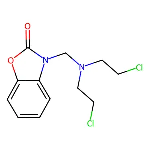 2-Benzoxazolinone, 3-(bis(2-chloroethyl)aminomethyl)- structure
