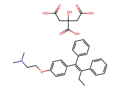(E)-Tamoxifen citrate structure