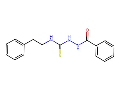 Benzoic acid, 2-(((2-phenylethyl)amino)thioxomethyl)hydrazide structure