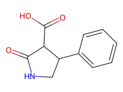(3R,4S)-2-oxo-4-phenylpyrrolidine-3-carboxylic acid structure