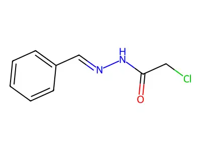 N-(benzylideneamino)-2-chloroacetamide structure