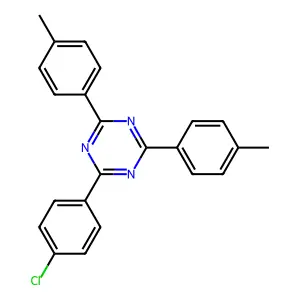 2-(p-Chlorophenyl)-4,6-di(p-tolyl)-1,3,5-triazine structure