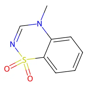 4-methyl-4H-1,2,4-benzothiadiazine 1,1-dioxide structure